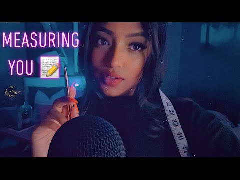 ASMR | Measuring You 📏 (Writing Sounds, Inaudible/Unintelligible Whispers, Personal Attention)