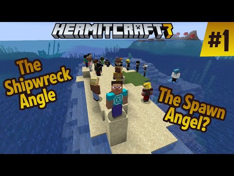 Hermitcraft 7: The Shipwreck Angle! The Spawn Angel? First Day! Ep. 001