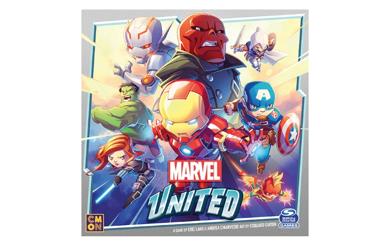 the box for the game Marvel United