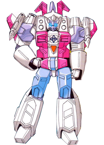 A cutout of an IDW panel of the character Falcia. 